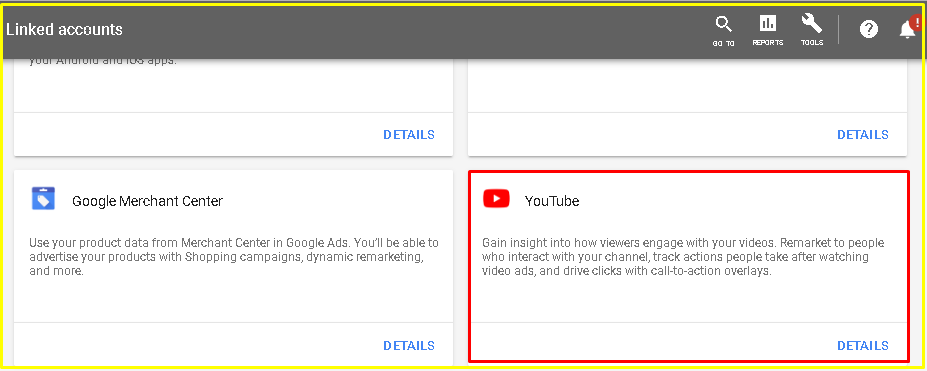 Link Youtube to Google Ads