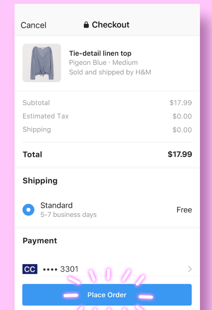 Instagram Checkout