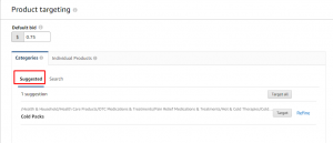 Suggested Product Targeting on Amazon